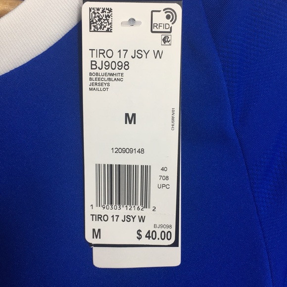 ADIDAS WOMEN'S TIRO 17 JERSEY Sz M - Picture 6 of 7